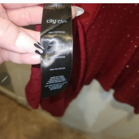 🍁🍂NWOT Women's City Chic Plus Size Top Bling Flirt 18 - Picture 3 of 6